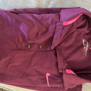Nike Women's Burgundy Button Down Shirt